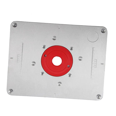 Upgrade Your Shop Game With This Heavy Duty Aluminum Router Table Insert Plate featuring precision center hole and smooth surface.
