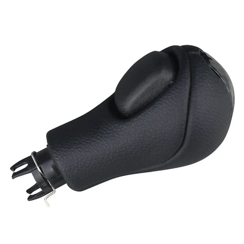 Gear Shift Knob For Automatic Transmission Replacement In Black And Carbon Fiber, Designed To Match OEM Dimensions, side view