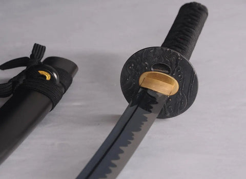 Handmade Practice Katana For Iaido Training Full Tang Sharp Blade Japanese Samurai Sword Hand Forged Realistic Cutting Detail
