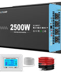 48V 2500W Pure Sine Wave Inverter For Off Grid Power 110V AC Output 5000W Peak Four AC Outlets USB And Type C Ports