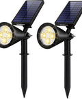 Outdoor Solar Lights With Adjustable Light And Panel Waterproof Garden Pathway Lighting Warm White Auto On Off No Fuss Yard Spotlight