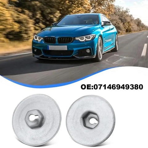 Heat Shield Repair Kit With 30mm Sheet Metal Nut Fasteners, 20 Piece Car Hardware Set, BMW car and fasteners displayed