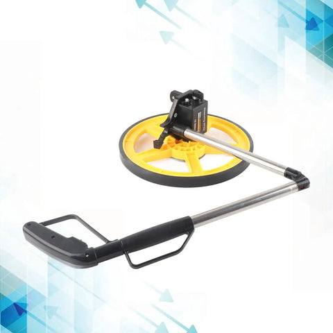 Tyenaza Mechanical Range Measuring Wheel 9999ft 10cm accuracy with black handle and yellow wheel design.