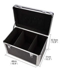 Open Heavy Duty Aluminum Tool Organizer Case With Weather And Dent Resistant Build Double Key Lock Padded Dividers And Shoulder Strap