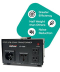 1000 Watt Voltage Converter Step Up And Down For 110V To 220V Or 220V To 110V Fully Grounded Cord Universal Socket Toroidal Transformer