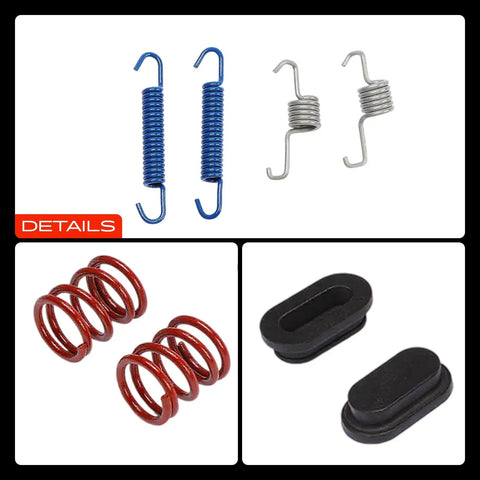 Top Tier Complete 20 Piece Brake Caliper Hardware Kit For Smart Fortwo 2005-2016 And Nissan Aprio Drum Setup Quick Swap Smooth Performance Daily Ride Restore Stop Power Today spring clips, springs, and rubber caps