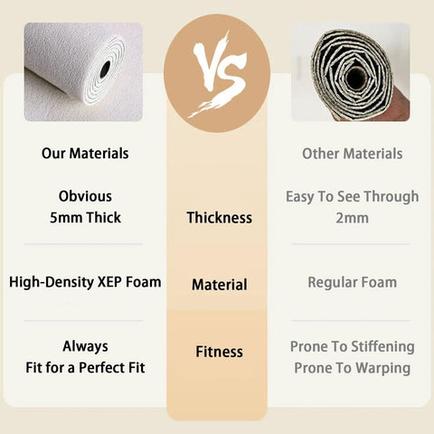 Comparison of Premium 5mm Thermal Wall Panels Peel And Stick Foam Soundproof Covering to regular foam materials.