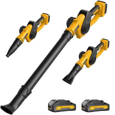 Cordless Leaf Blower With Dual Batteries And Fast Charger 210 MPH Beast Battery Powered Blower With 3 Nozzles 3 Speed Modes