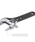 Slim Jaw 5.5 Inch Adjustable Wrench With 1 3 16 Inch Capacity, Narrow Profile For Tight Spots, Drop Forged Cr V Steel, Inch And Metric Scale