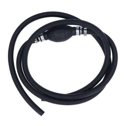 Manual Fuel Transfer Pump With Check Valve High Flow Siphon Kit For Gasoline Water And Other Liquids Portable Hand Pump For Cars Lawn Equipment And Home Use, black hose and bulb