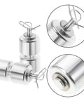 Close-up view of Trailer Tailgate Lifting Assist Rollers Kit With Aluminum Alloy Rollers Pins And Washers Smooth Lift Silver 2 Piece Set