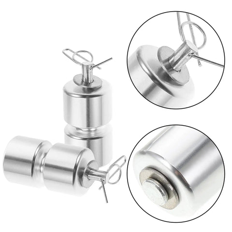 Close-up view of Trailer Tailgate Lifting Assist Rollers Kit With Aluminum Alloy Rollers Pins And Washers Smooth Lift Silver 2 Piece Set