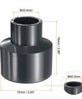 PVC Reducing Coupling 2 X 1 Inch 2 Pack DWV Sewer And Drain Pipe Fittings Adapter with diameter measurements