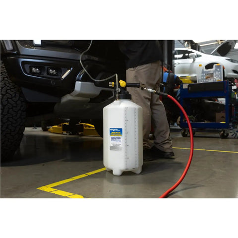Fluid Extractor Dispenser For Evacuating And Refilling Reservoirs, Topping Off And Bleeding Hydraulic Brake And Clutch Systems, 5.3 Gallon Capacity, 120 PSI, Vacuum Or Positive Pressure, Compressed Air Ready, Pro Grade Heavy Duty