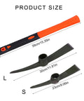 Compact Ergonomic Miniature Mattock handle and heads with sizes for Digging In Gardens Campsites Farms And Outdoor Projects