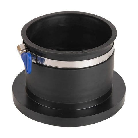 O'SKOOL 4-inch dust-collection steel port with built-in rubber cuff and blue clamp