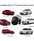 Top Shelf 50A SAE J1772 Plug Built For Hassle Free Level 2 Electric Car Charging Station Hookups With Heavy Duty Weather Sealed Type 1 No Cable Adaptor with vehicle compatibility.