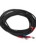 Coiled cable with connectors, part of Through Beam Laser Photoelectric Sensor For Automation, 12-24V DC, NPN PNP Outputs.