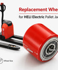 Heavy Duty Electric Pallet Jack Replacement Wheel With Bearings Fits Heli DC-15 And DC-20 Forklift 70Mm X 60Mm showing size dimensions.