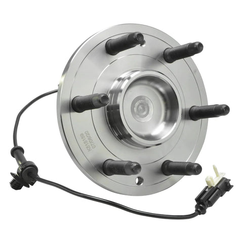 RWD Front Wheel Bearing Hubs Replacement Kit For Chevy Silverado 1500 GMC Sierra 1500 Tahoe Suburban Yukon XL Escalade ESV Cadillac Direct Fit Two Pack Hubs showing single hub with wire harness