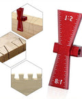 Hella Precise Woodworking Dovetail Jig Crafted From Durable Aluminum Alloy Marking Template featuring tenon caliper on wood.