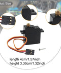 High Output Replacement RC Servo Motor For 1:16 Scale Remote Control Cars, 40mm x 34mm, precision steering upgrade for improved control.