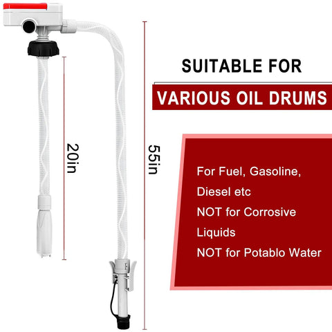Automatic Gas Can Pump With Auto Stop Sensor, Battery Operated Portable Fuel Transfer Tool for Gas Diesel and Oil, 51 Inch Hose