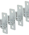 Smooth Operator Four Piece Wall Mount Gate Hinge Set Built For Heavy Duty Barn Doors And No Fuss Fence Post Setup Rock Solid Outdoor Metal Bracket Hardware For Any Yard featuring galvanized iron brackets.
