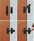3 Pack Heavy Duty Stainless Steel Door Lock Flip Bolt Latch Set In Black For Doors Cabinets And Barn Style Sliding Doors