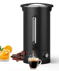 18 Liter Coffee Urn With Double Wall Insulation, Stainless Steel Black, 120 Cups Capacity, Heavy Duty Commercial Coffee Dispenser