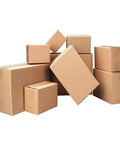 10 Pack Corrugated Kraft Paper Mailing Boxes 12x12x12 Cm One Size, variety of stacked boxes for moving and gifts