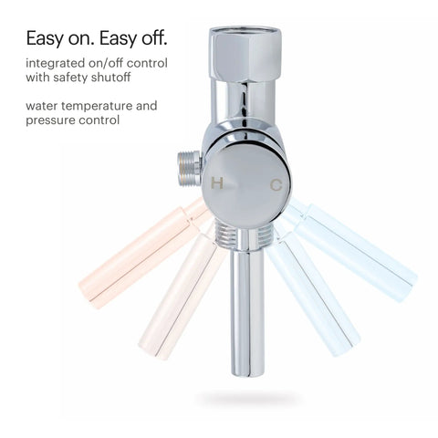 Hot Cold Bidet Mixing Valve Upgrade Kit with Pro Grade Adjustable Temperature and Water Pressure Control Brass Core Valve