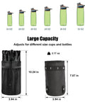 Insulated Bike Water Bottle Holder Bag With Phone Storage For Kids And Adults No Tool Needed Mount On Handlebar Size Diagram