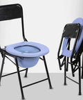 Heavy Duty Steel Frame Folding Commode Chair For Seniors And Mobility Challenges No Sweat Snap Assembly Portable bedside toilet for travel.