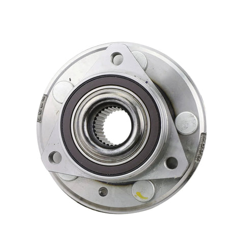 Plug-And-Play Front Wheel Hub Bearing Assembly Pair For 2010-2016 Chevy Equinox, 2010-2016 GMC Terrain, And 2014-2016 Cadillac CTS AWD, front view