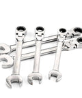 12 Piece Ratchet Spanner Set With 180 Degree Pivoting Head For Tight Spaces, Universal Key Wrenches, Car Repair Hand Tool Kit, Durable Anti Rust Wrenches Built For Easy Grips And Fast Work