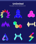 Rhythm Edition Smart Triangle RGB LED Wall Light Panels 9 Pack Dope Mood Lighting in diverse geometric patterns
