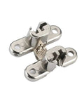 Hidden Barrel Door Hinges For Wooden Folding Doors And Windows Built-In Invisible Bearings Four Hinge Set Silver Finish Close-Up