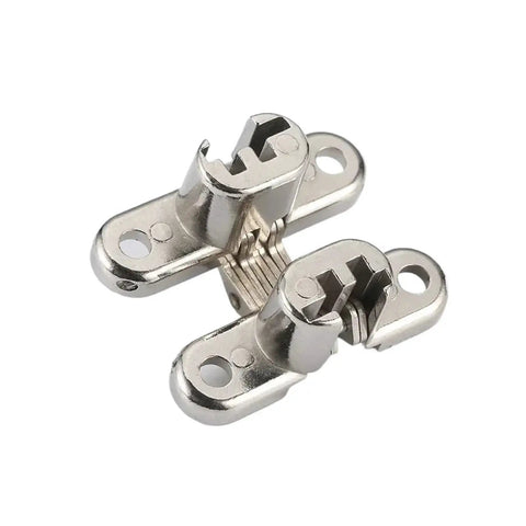 Hidden Barrel Door Hinges For Wooden Folding Doors And Windows Built-In Invisible Bearings Four Hinge Set Silver Finish Close-Up