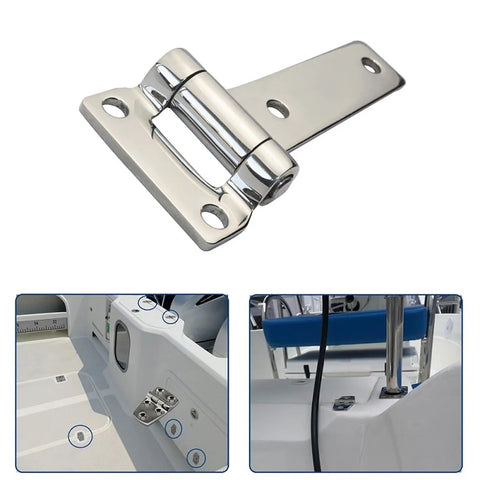 Set Of 2 Heavy Duty Stainless Steel 135mm T Hinge Set, Marine Grade 304 Boat Hardware For Yachts, Doors And Gates
