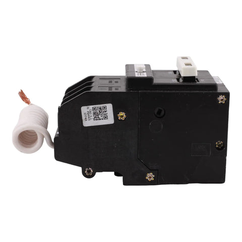 30 Amp Double Pole Circuit Breaker With GFCI Protection 120 240V Pigtail Neutral UL Listed Heavy Duty Safety For Home Electrical Panels No Sweat Install Reliable Power, side view