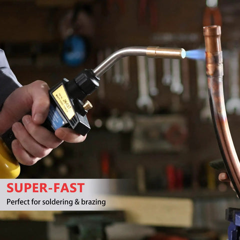 Pro Grade Propane Torch For Soldering And Brazing Great For Cooking And Surface Heating Tasks Hand Torch Head in Use