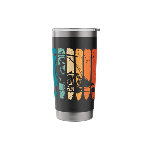 Retro Vintage Gyrocopter Pilot Autogyro Stainless Steel Insulated Tumbler For Aviation Fans with colorful graphic design