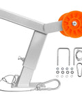 Hella Durable Adjustable Boat Trailer Winch Stand With Roller Hot Dip Galvanized Steel part with orange roller and included hardware.