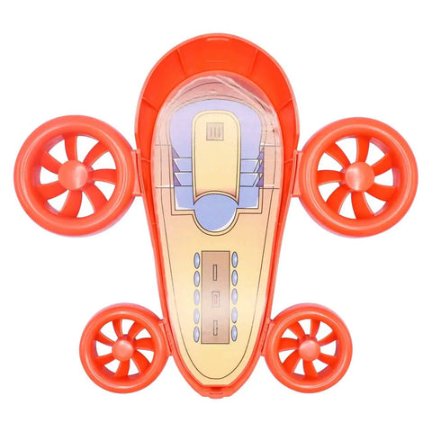 Top view of Among Us Airship Playset With Detachable Top And 2 Exclusive Mini Figures, 10 Inch Realistic Airship Toy For Collectors