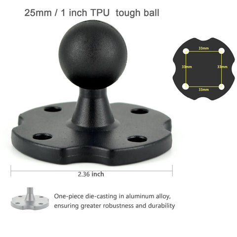 25mm TPU tough ball mount for Built Like A Tank Heavy Duty Camera Wall Desk Mount With Dual Ball Heads And Full Rotation Aluminum Alloy Rig.