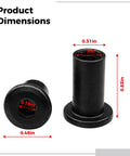 Heavy Duty Steel Furniture Connector Bolts Kit M6 Thread Black Finish with 0.5 in OD Tube Nuts product dimensions