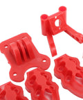 3D Printed RC FPV Drone Mounting Base Kit With Motor Camera And Antenna Mounts For 5 To 10 Inch Quadcopter Frames in red