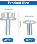 Stainless Steel Helmet Screw Kit For Football And Baseball Helmets 12 Piece Back Plate And Visor Screw Set size details