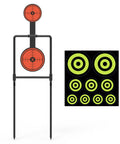 Double Spinner Auto Reset Steel Target For Centerfire Handguns Up To Forty Four Magnum Outdoor Shooting Practice